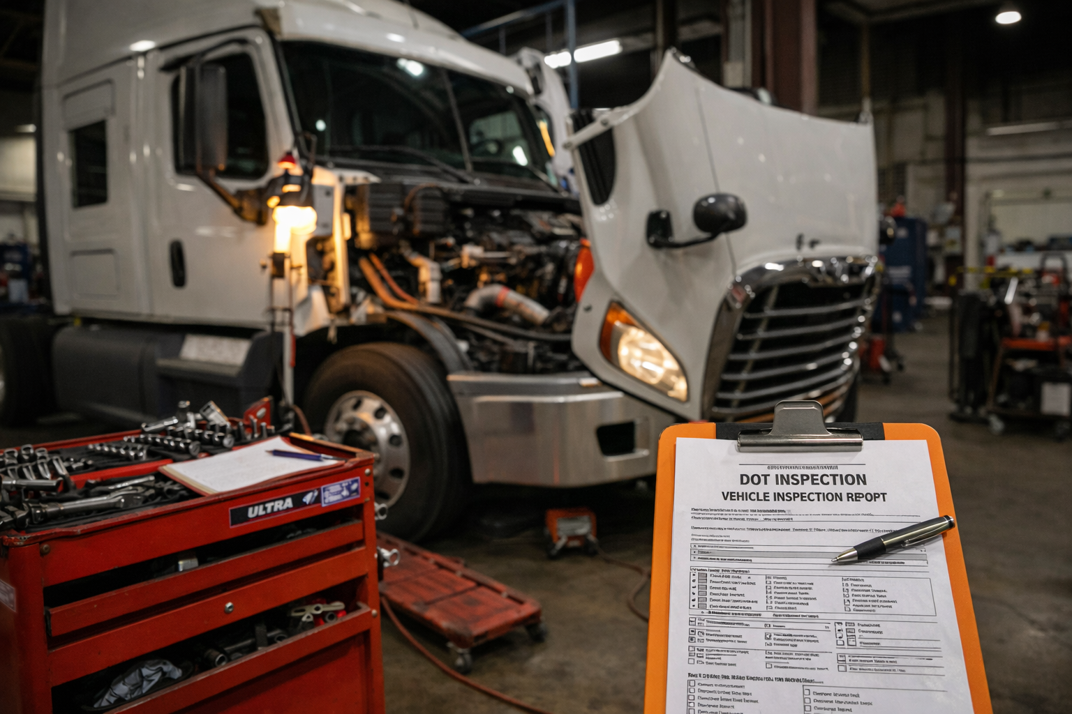 DOT inspection at STS Truck Services