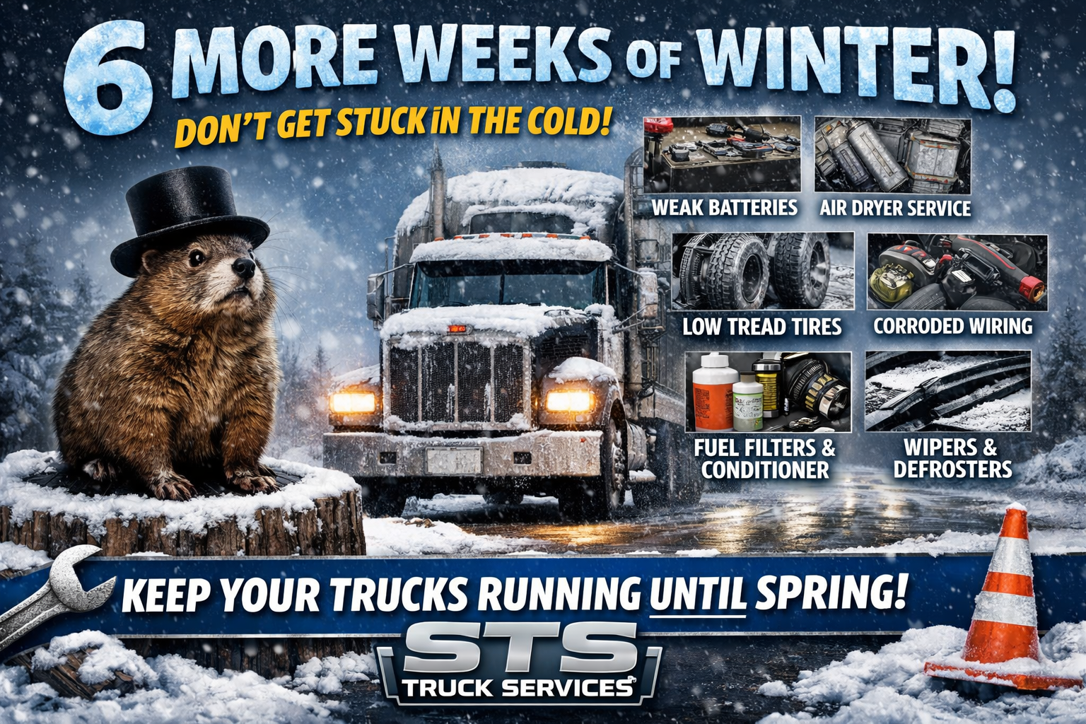 Late winter truck maintenance in Blair Nebraska