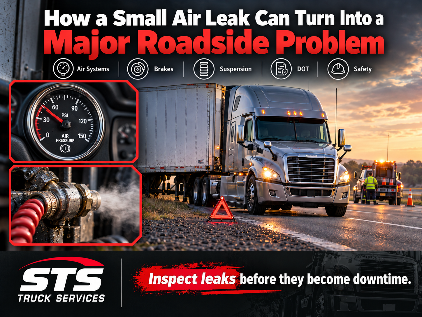 Heavy-duty truck air brake and air system repair - STS Truck Services Blair Nebraska