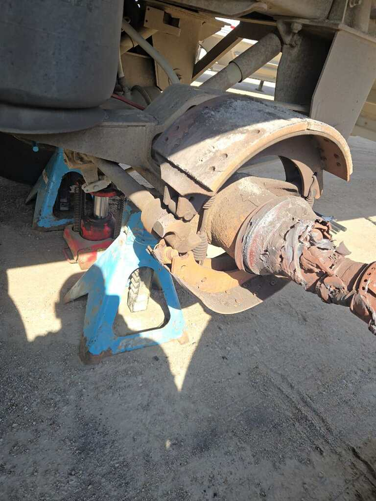 Oil-soaked brake components from leaking wheel seal