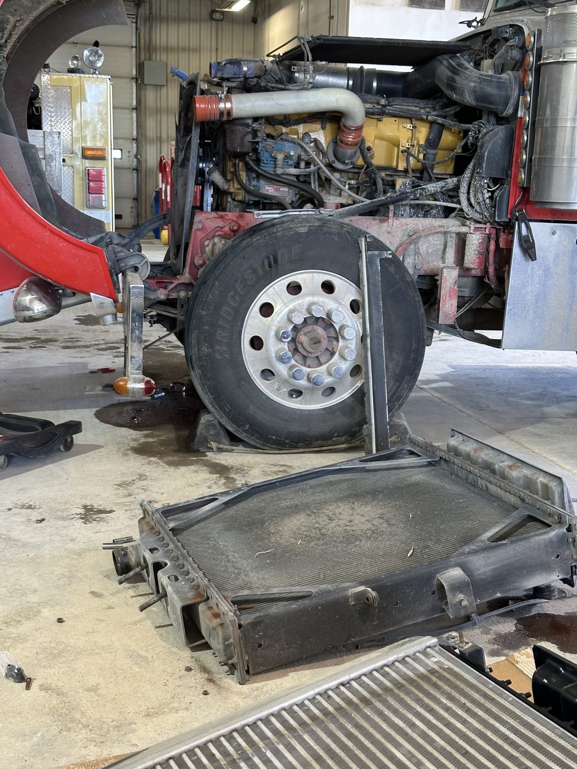 Heavy-duty truck radiator charge air cooler and cooling pack service for summer maintenance in Blair Nebraska