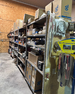 Organized parts room at STS Truck Services